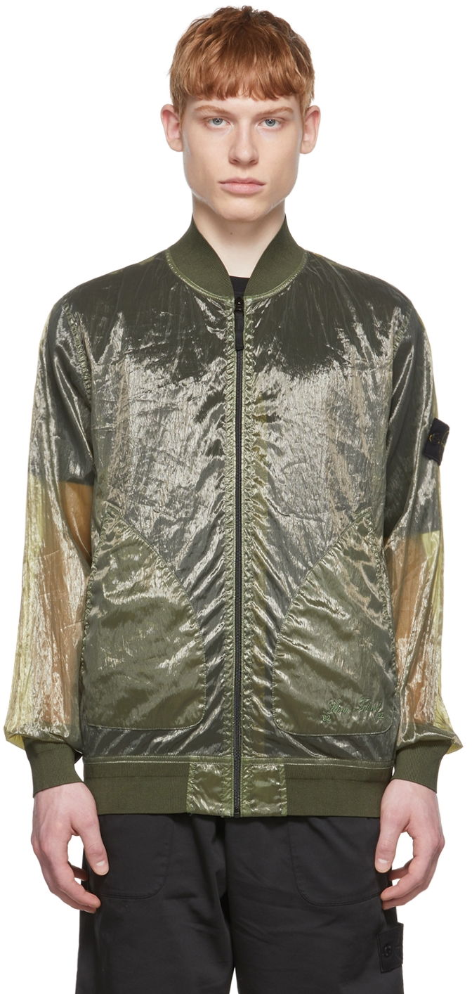 Bomber bunda Stone Island Nylon Bomber Jacket Zelené | 7615433Q2, 0