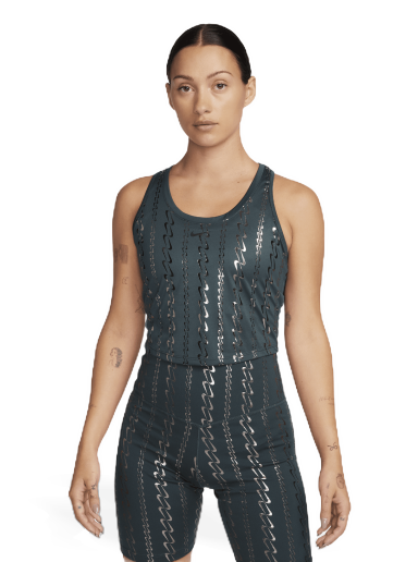 Tielko Nike Dri-FIT One Cropped Printed Tank Top Zelené | FB5591-328