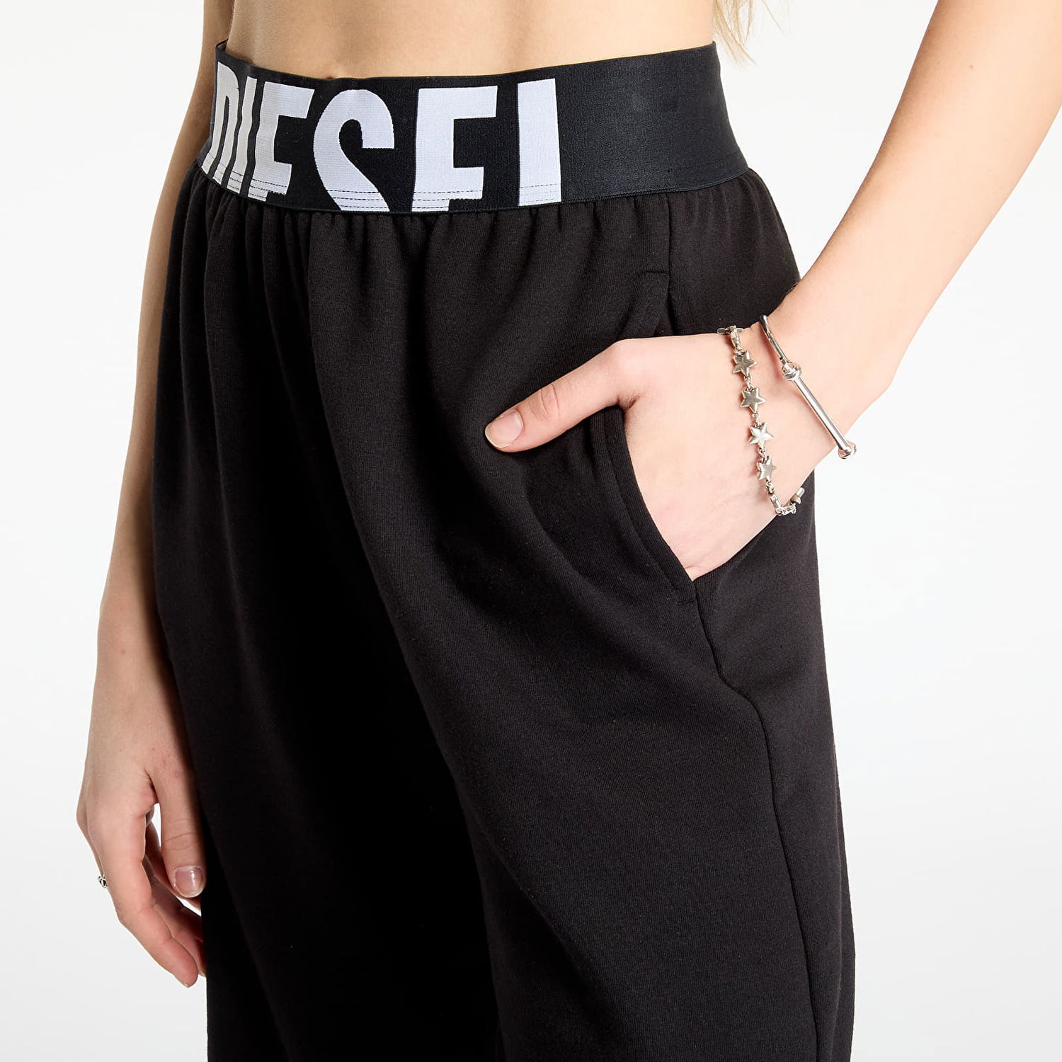 Tepláky Diesel Diesel Jen-D-Pop Wide Leg Lounge Pants Čierna | A17662-0IKBJ 9XX, 1