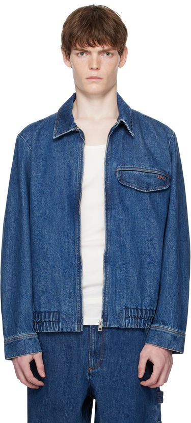Bunda A.P.C. A.P.C. Fabrizio Zippé Denim Jacket Modrá | COHJK-H32015, 0