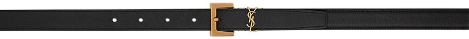 Opasok Saint Laurent Narrow Monogram Belt Čierna | 554465 BOO0W, 0