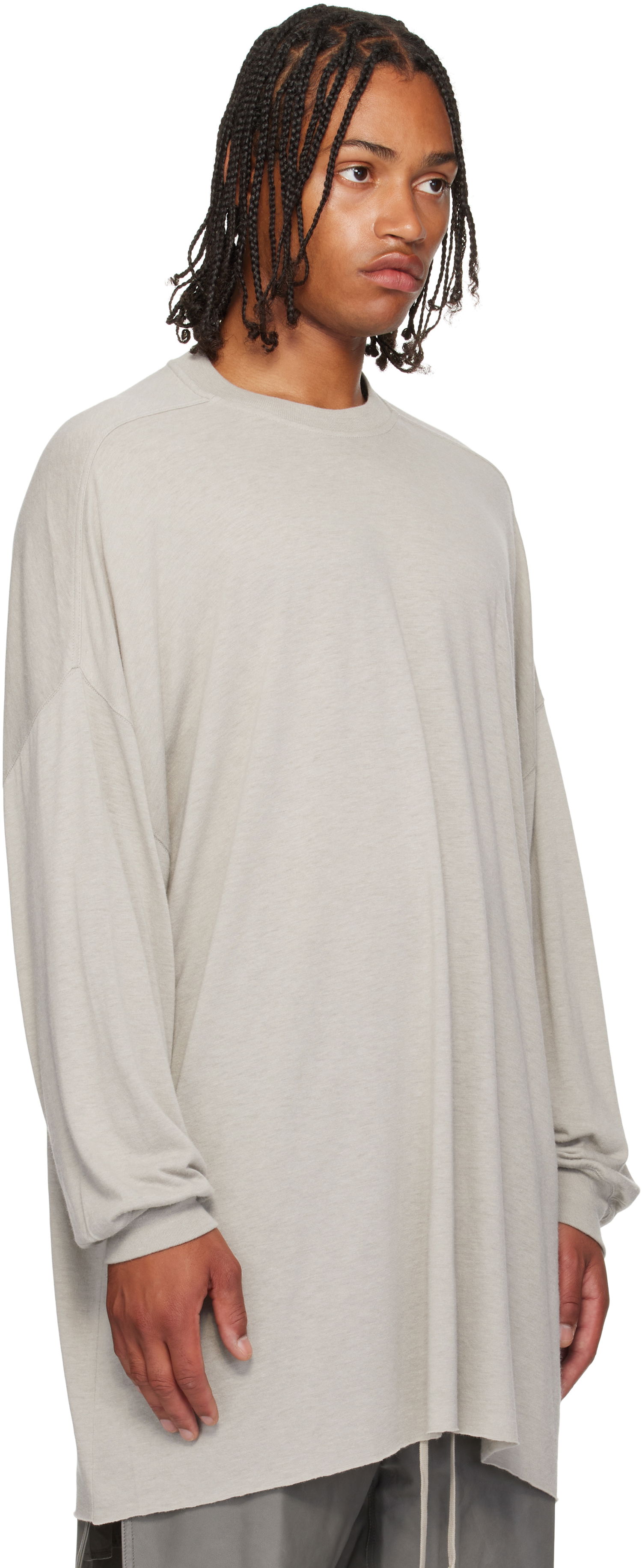 Tričko Rick Owens Rick Owens Concordians Tommy Long Sleeve T-Shirt Šedá | RU02E1276 JR, 1