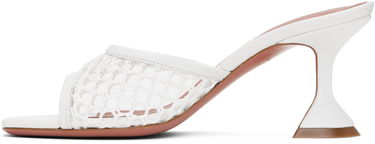 Starostlivosť o obuv Amina Muaddi Amina Muaddi Lupita Net 70 Heeled Sandals Biela | LUPITA NET 70, 2