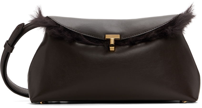 Kabelka TOTEME Shearling T-Lock Clutch Bag Hnedá | 244-WAL0055-LE0084, 0