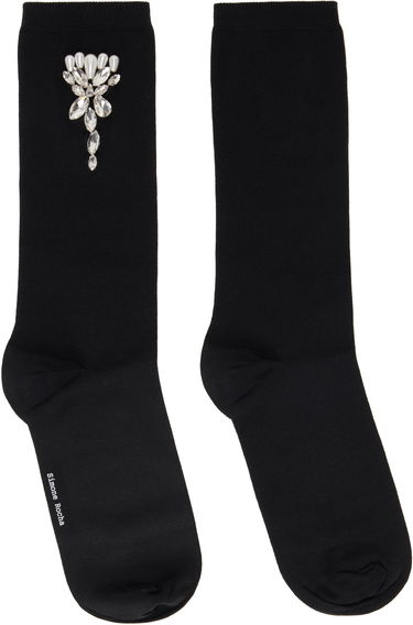Ponožky Simone Rocha Simone Rocha Embellished Carnation Socks Čierna | SOCK 58 0639, 0