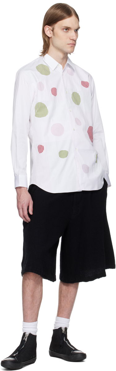 Košeľa Comme des Garçons Comme des Garçons Cotton Poplin Check Appliqué Shirt Biela | FO-B007-051, 3