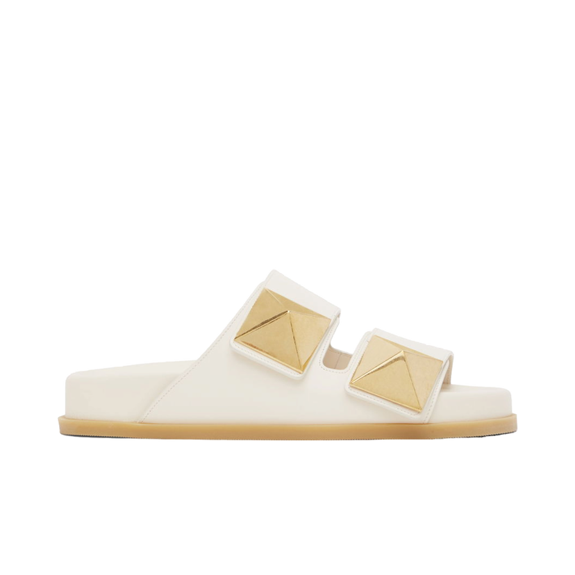 Tenisky a topánky Valentino Valentino Garavani One Stud Flat Sandals Biela | XW0S0EK2KUM