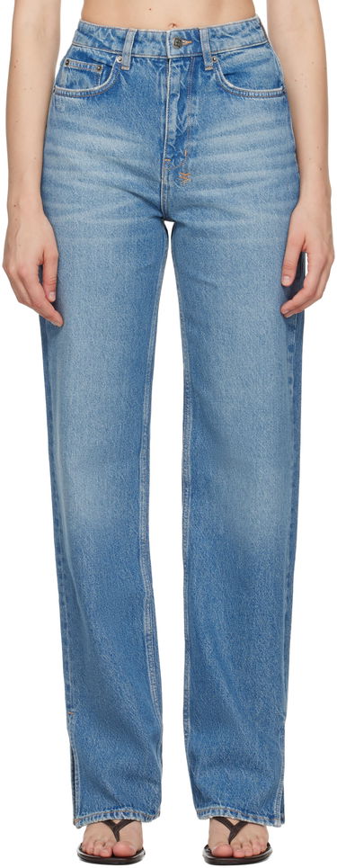 Džínsy Ksubi Playback Splits High-Waist Straight-Leg Jeans Modrá | WPF25DJ003, 0