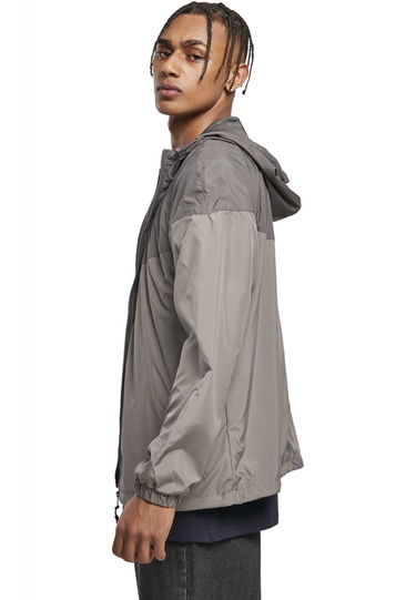 Vetrovka Urban Classics Two Tone Hooded Windbreaker Jacket Šedá | TB2107-02941, 5