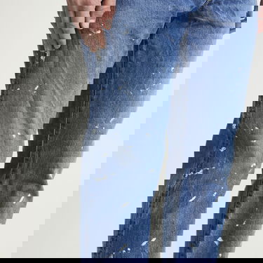 Džínsy visvim Social Sculpture 11 Paint Splatter Distressed Jeans Modrá | 0125205005012, 5