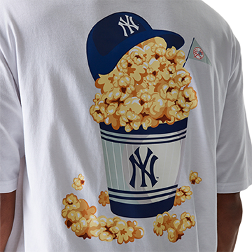 Tričko New Era MLB Food Graphic Oversized New York Yankees T-Shirt Biela | 60684281-100, 3