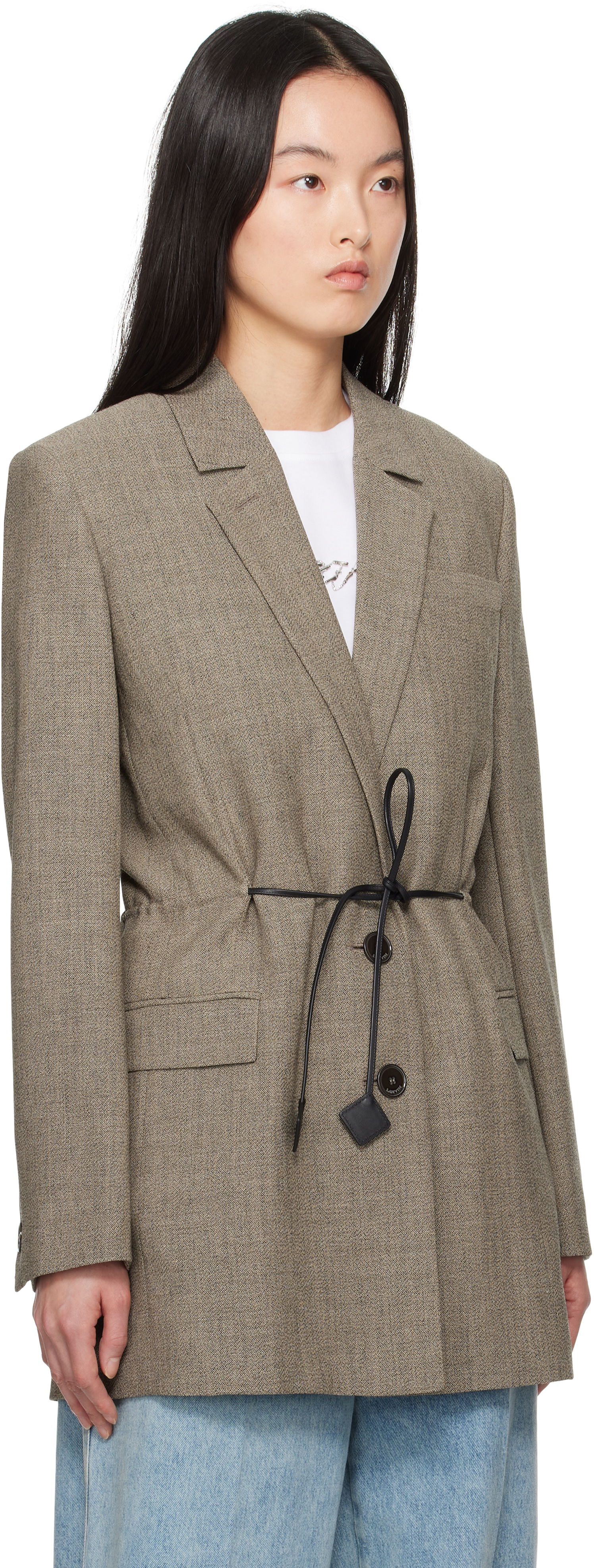 Bunda LANVIN Lanvin Belted Wool Blazer Hnedá | RW-JA0021-6040-P25, 1