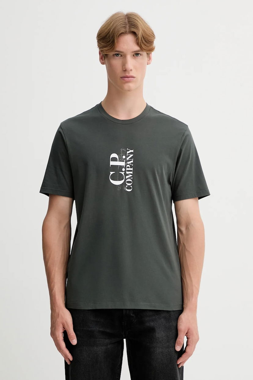 Tričko C.P. Company C.P. Company T-Shirt with Print Zelené | 19CMTS091A005100W