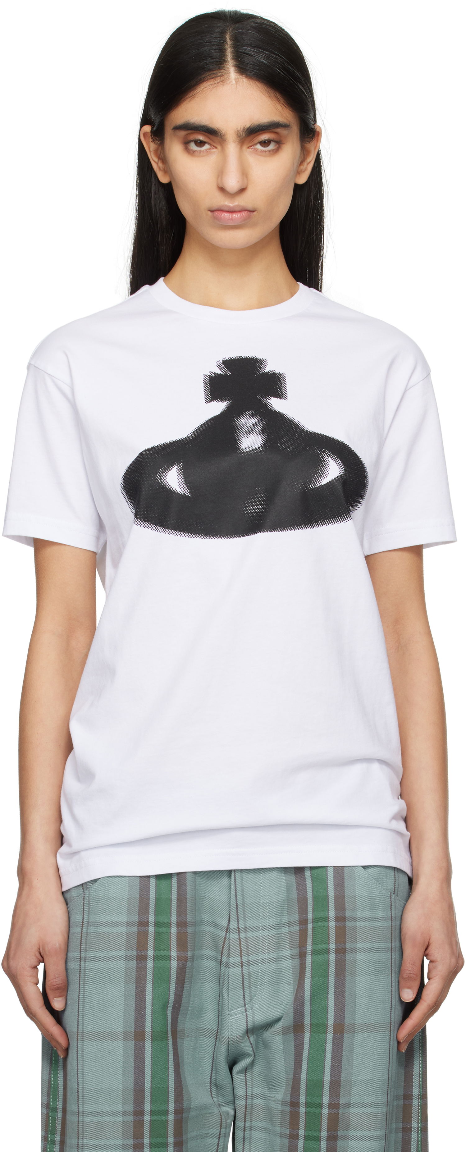 Tričko Vivienne Westwood Vivienne Westwood Halftone Orb Classic T-Shirt Biela | 3G01003G-J001M-, 0