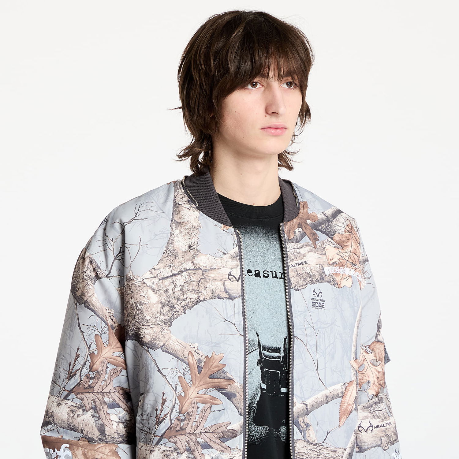 Bomber bunda Pleasures PLEASURES Dragon Bomber Jacket Šedá | P25SP003 GREY, 1