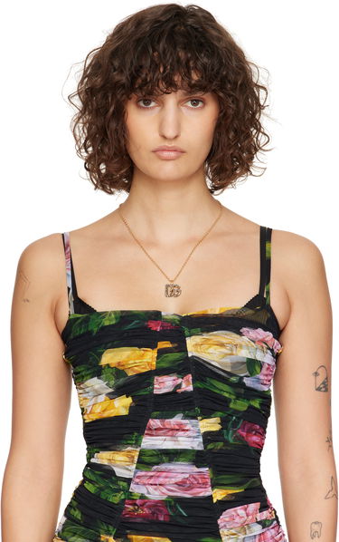 Náhrdelník Dolce & Gabbana Dolce&Gabbana Crystal 'DG' Logo Chain Necklace Metalická | WNR2L4 W1111, 1