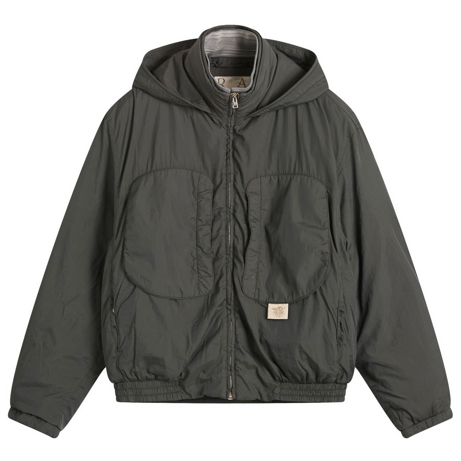 Bunda Ranra Ranra Purs Padded Nylon Hoodie Jacket, Size Large Šedá | AMFW25OW01509-C922, 1