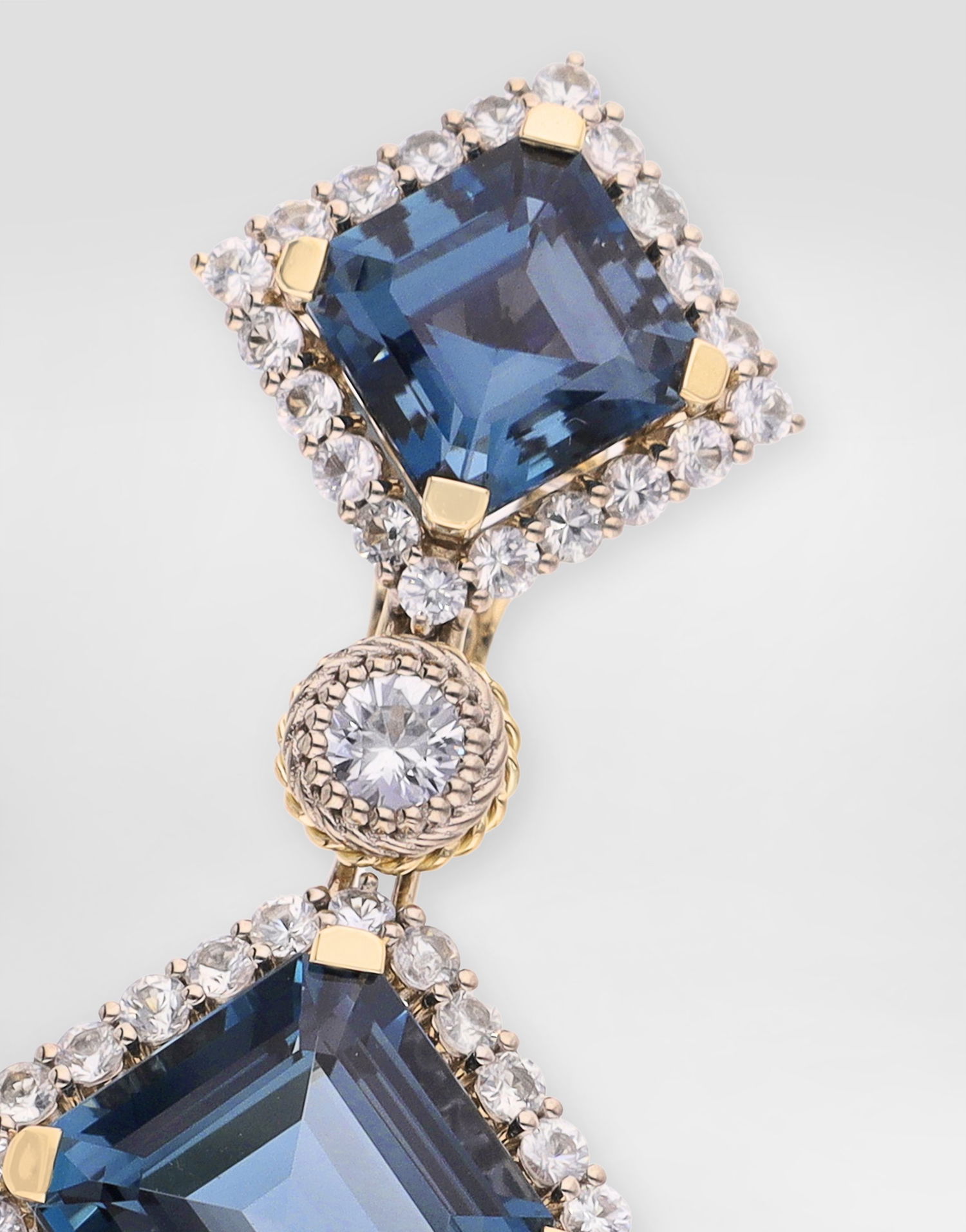 Náušnice Dolce & Gabbana Dolce & Gabbana Eleganza Gold Topaz and Sapphire Earrings Modrá | WESA3GWTOP187583, 1