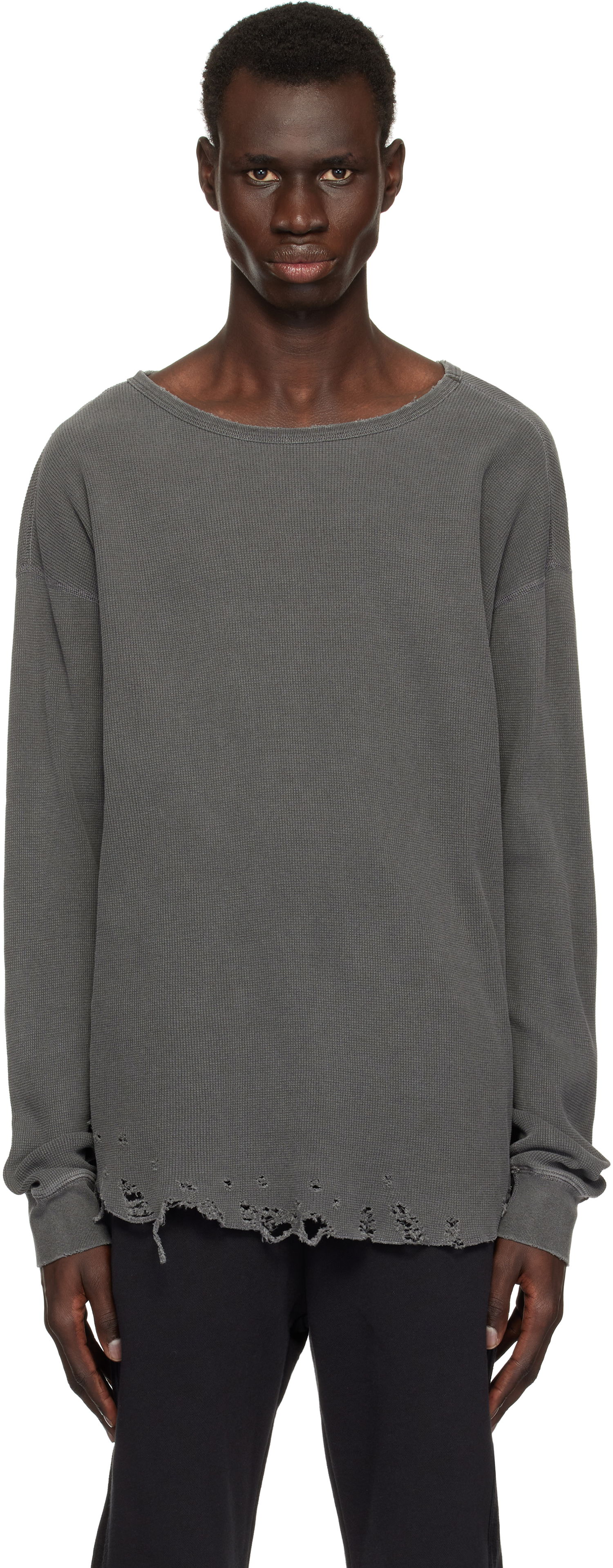 Sveter John Elliott John Elliott Folsom Thermal T-Shirt Šedá | B295M66279A, 0