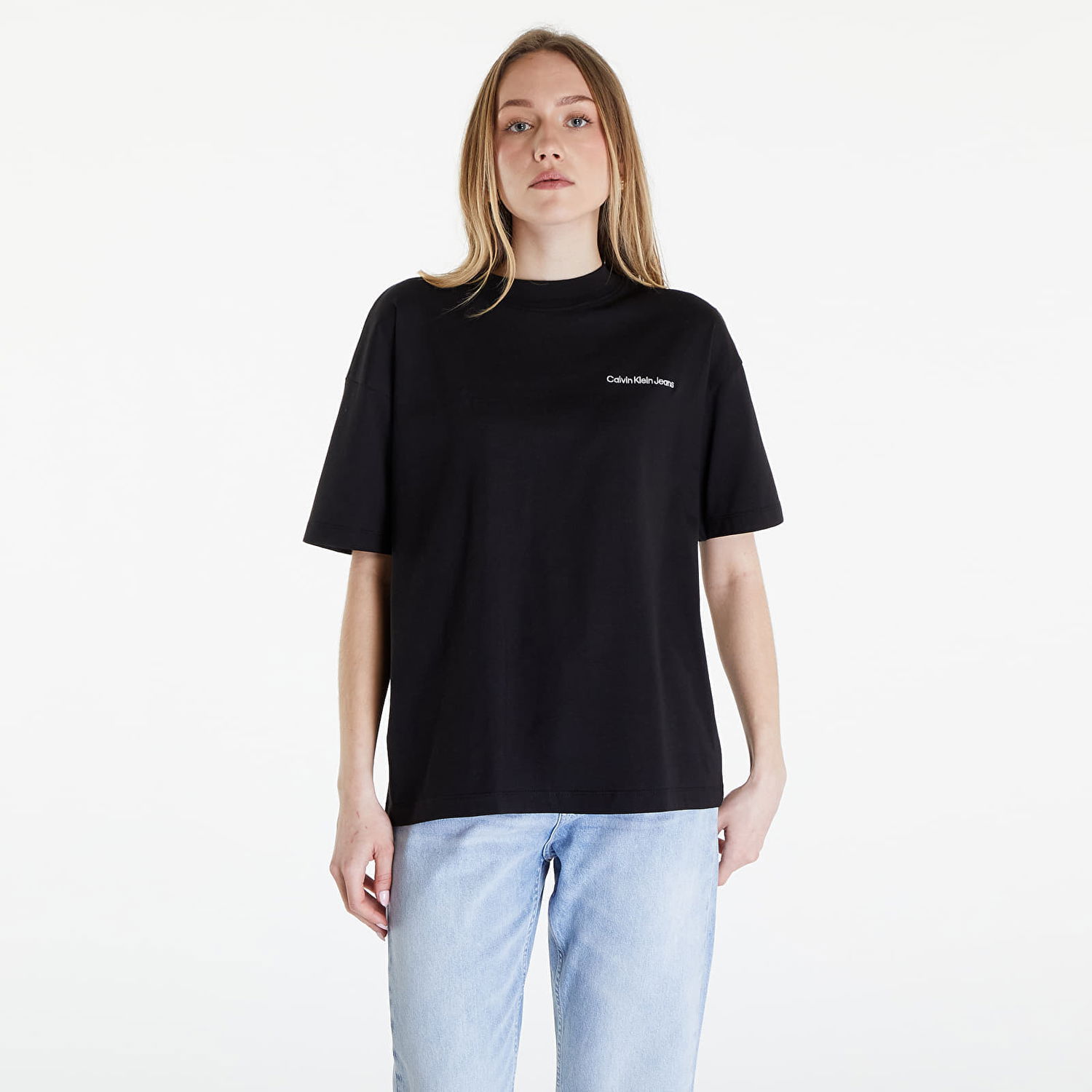 Tričko CALVIN KLEIN Jeans Embroidered Slogan Back Tee Black Čierna | J20J223701 BEH, 0