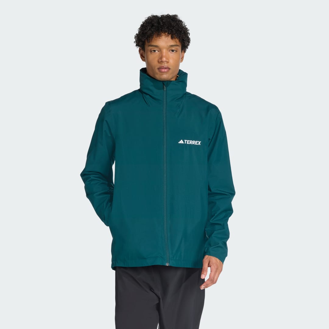 Bunda adidas Performance Multi Essentials 2L Rain Jacket Zelené | JY0478, 0