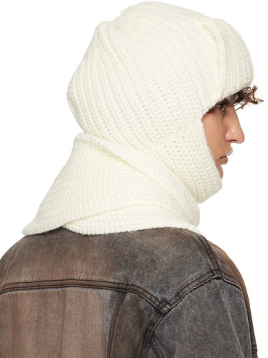 Šál We11done We11done Chunky Knit Beanie and Scarf Set Biela | WD-KH3-24-642-U-IV, 2