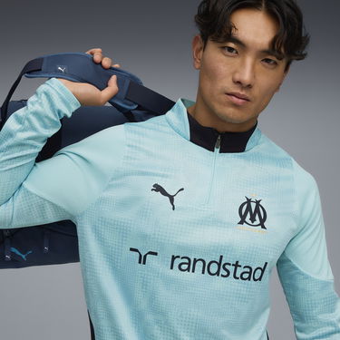 Mikina Puma Olympique de Marseille Men's Training Quarter-Zip Top Tyrkysová | 781534_21, 2