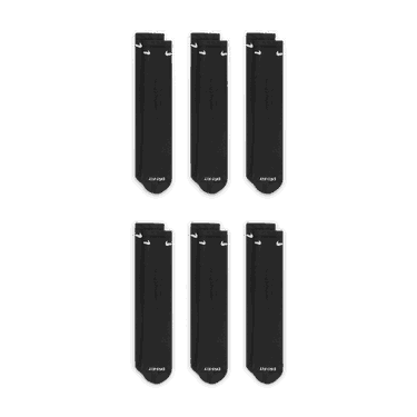 Spodná bielizeň a ponožky Nike Everyday Plus Cushioned Training Crew Socks 6-pack Čierna | SX6897-010, 3