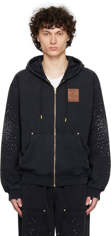 Mikina Casablanca Casablanca 'La Prémonition' Crystal Embellished Zip Hoodie Čierna | MS25-JTP-343-01, 0