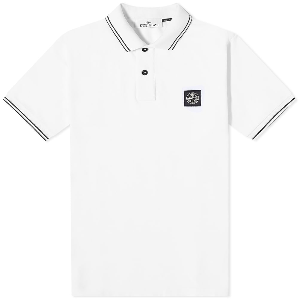 Polo tričko Stone Island Patch Polo Tee Biela | 771522S18-V1001, 0