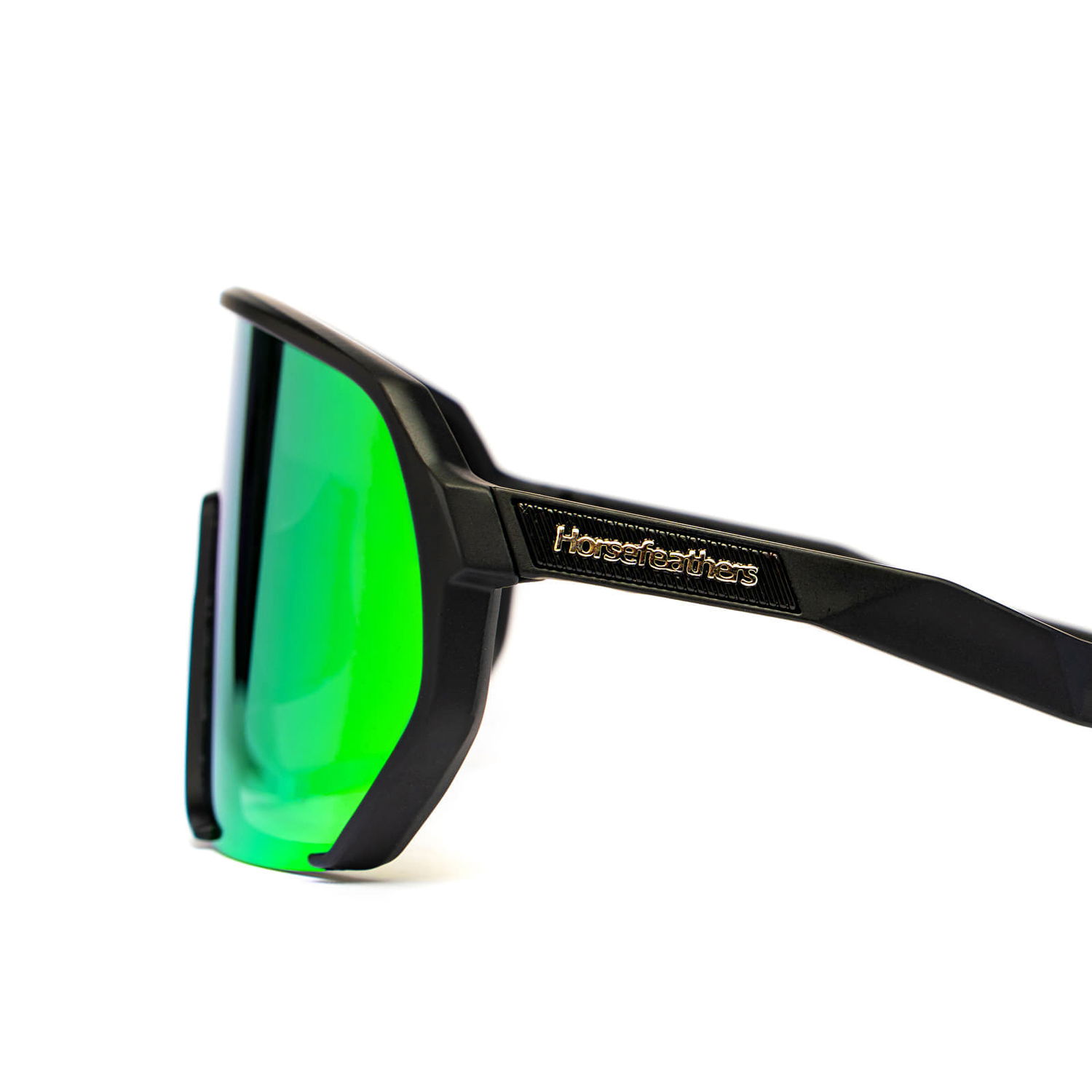 Slnečné okuliare Horsefeathers Archie Bike Sunglasses Black/ Mirror Green Čierna | AM219A, 1