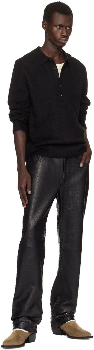 Sveter Helmut Lang Helmut Lang Brushed Polo Čierna | O06HM796, 4