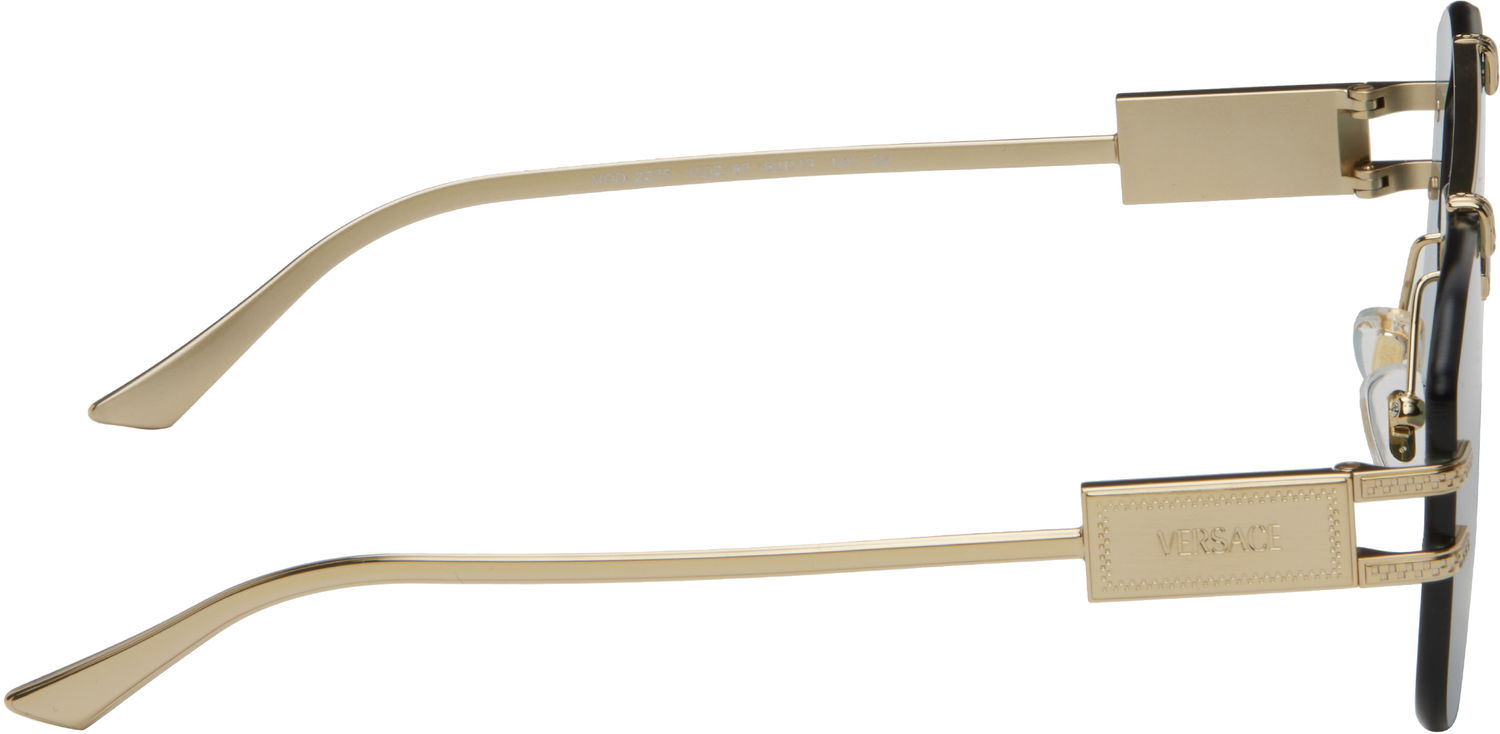 Slnečné okuliare Versace Versace Damier Plaque Sunglasses Metalická | 0VE2275 8056262247853, 1