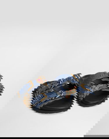 Doplnky Dolce & Gabbana Dolce & Gabbana Embroidered Denim Slides Modrá | CQ0664AN6248C609, 1