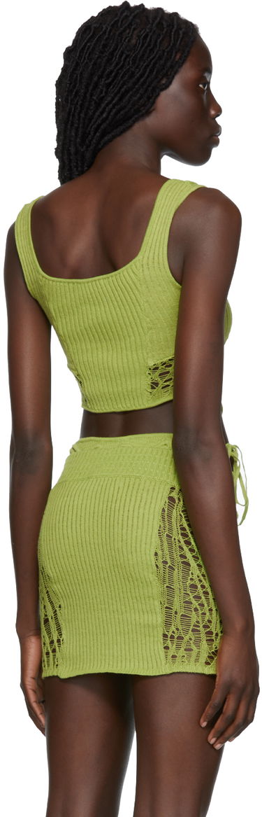 Súprava GUIZIO Guizio Knitted Tank Top and Mini Skirt Set Zelené | CLB 1, 2
