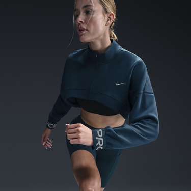 Mikina Nike Cropped Fleece Sweatshirt Tyrkysová | fv8097-478, 2