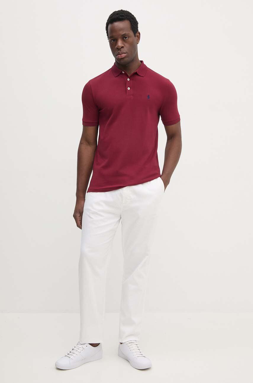 Polo tričko Polo by Ralph Lauren Burgundy Polo Shirt Červená | 710941439, 1