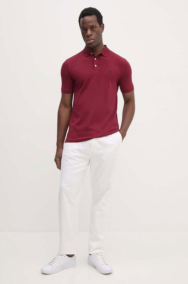 Polo tričko Polo by Ralph Lauren Burgundy Polo Shirt Červená | 710941439, 1