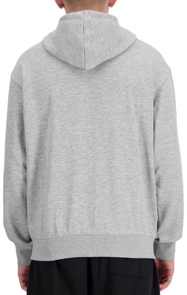 Mikina New Balance Essentials Logo Fleece Full Zip Hoodie Šedá | mj41502-ag, 1