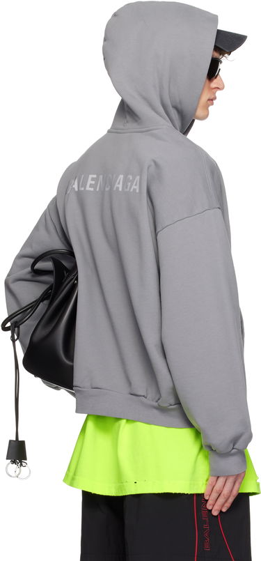 Mikina Balenciaga Reflective Moll Arch Medium Fit Hoodie Šedá | 767877TRVP8, 2