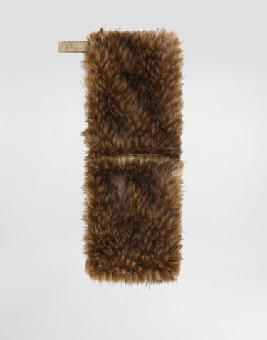 Rukavice Dolce & Gabbana Dolce & Gabbana Faux Fur Muff Hnedá | FP572AFUSVXS8230, 0