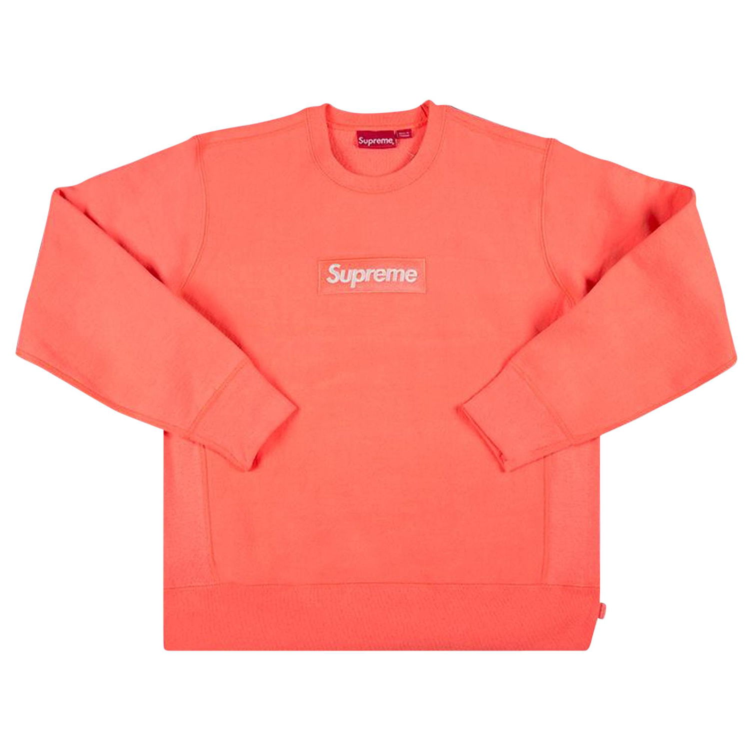 Mikina Supreme Box Logo Crewneck Ružová | FW18SW26 FLUORESCENT PINK, 1