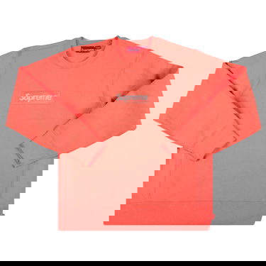 Mikina Supreme Box Logo Crewneck Ružová | FW18SW26 FLUORESCENT PINK, 1