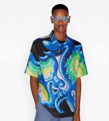 Košeľa Dior Kenny Scharf x Silk Oblique Logo Shirt Rôznofarebný | 266303927250, 1