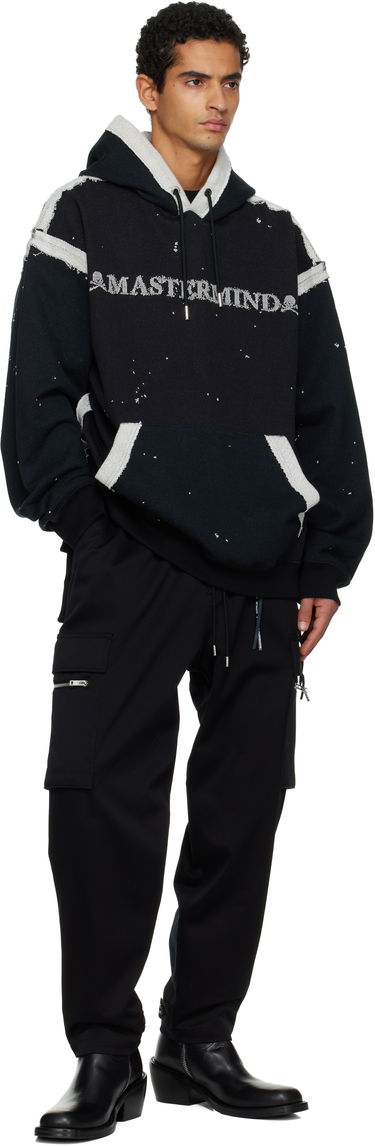 Mikina Mastermind WORLD MASTERMIND WORLD Cut-Off Hoodie Čierna | MW25S15-SW005-001, 3