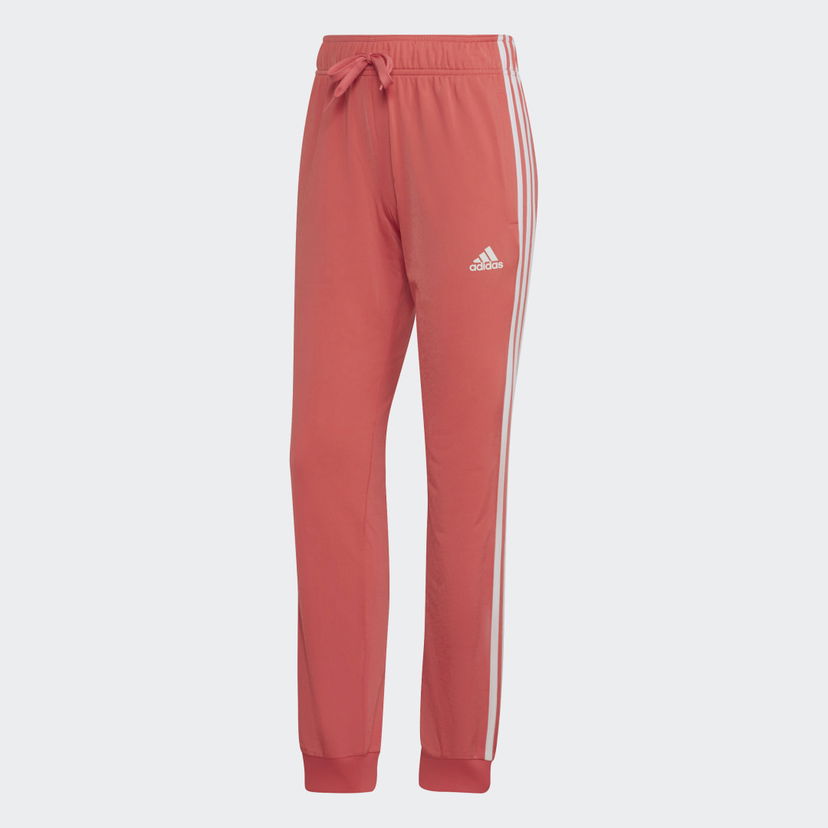 Nohavice adidas Performance Primegreen Essentials Warm-Up Slim Tapered 3-Stripes Červená | HD4287