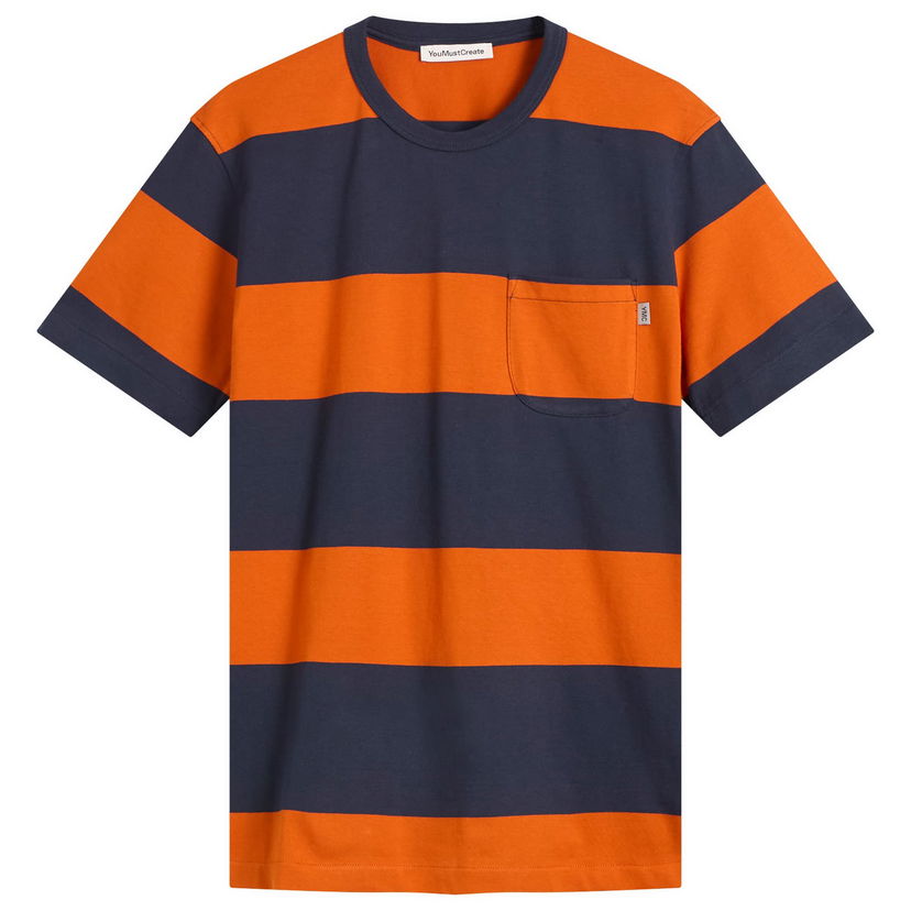 Tričko YMC YMC Wild Ones Block Stripe T-Shirt Oranžová | P6ZAM-40