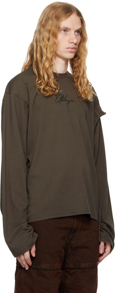 Tričko Ottolinger Ottolinger Deconstructed Longsleeve T-Shirt Zelené | 1150101521, 1