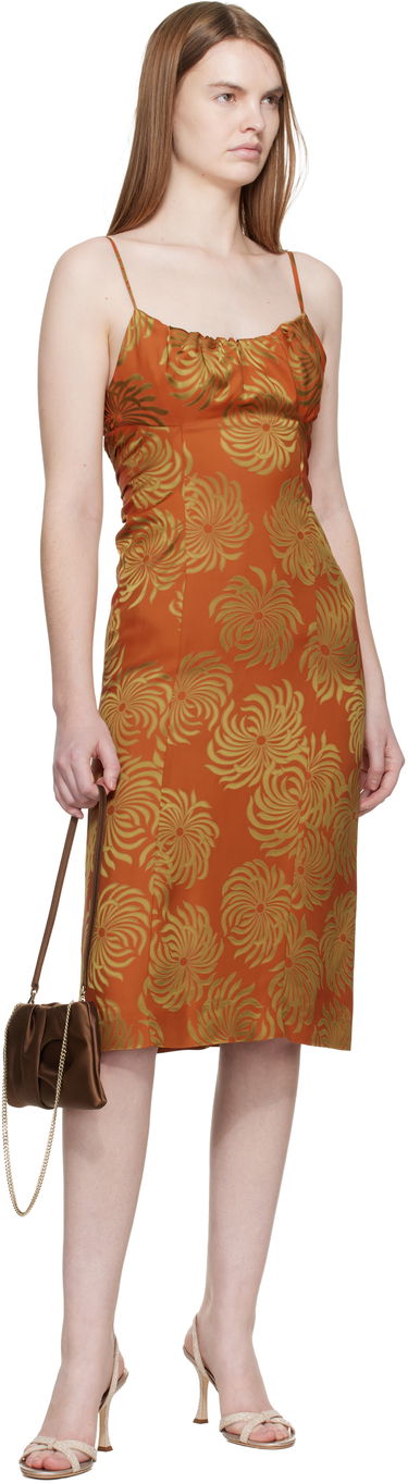 Kabelka Jimmy Choo Bonny Draped Satin Clutch Bag with Chain Strap Hnedá | BONNY CLUTCH, 3