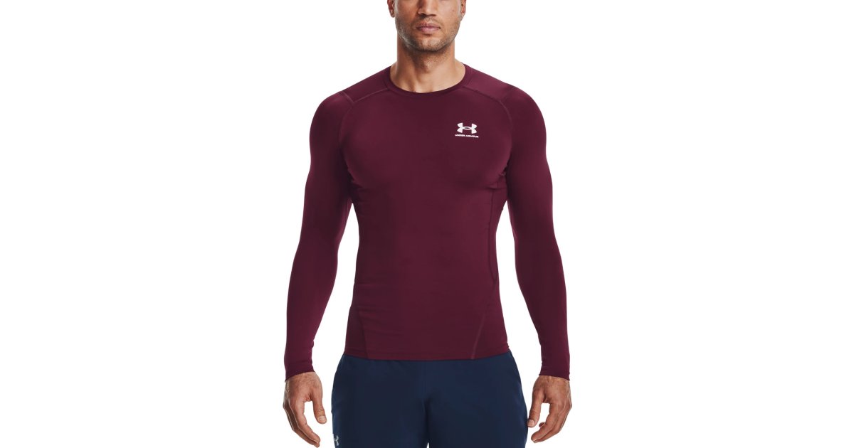 Tričko Under Armour HG Armour Comp Tee Vínová | 1361524-609, 1